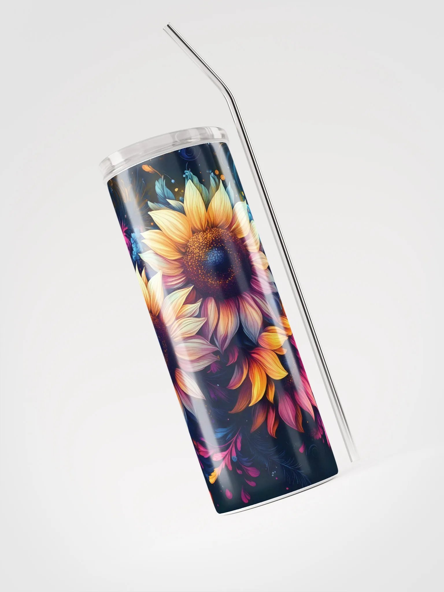 Sunflower Swirl Stainless Steel Tumbler product image (4)
