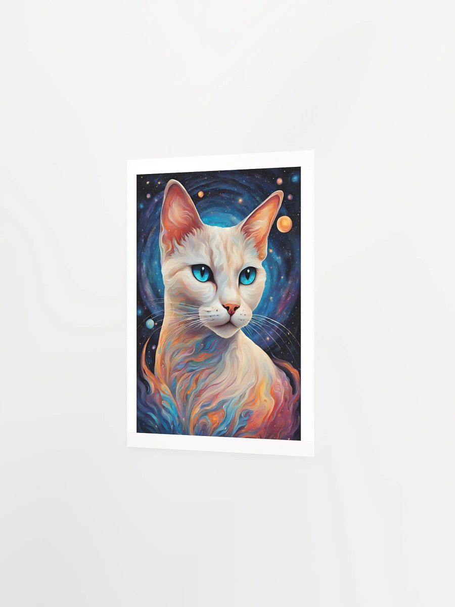 Cosmic WHITE Cat Dreams Poster product image (5)