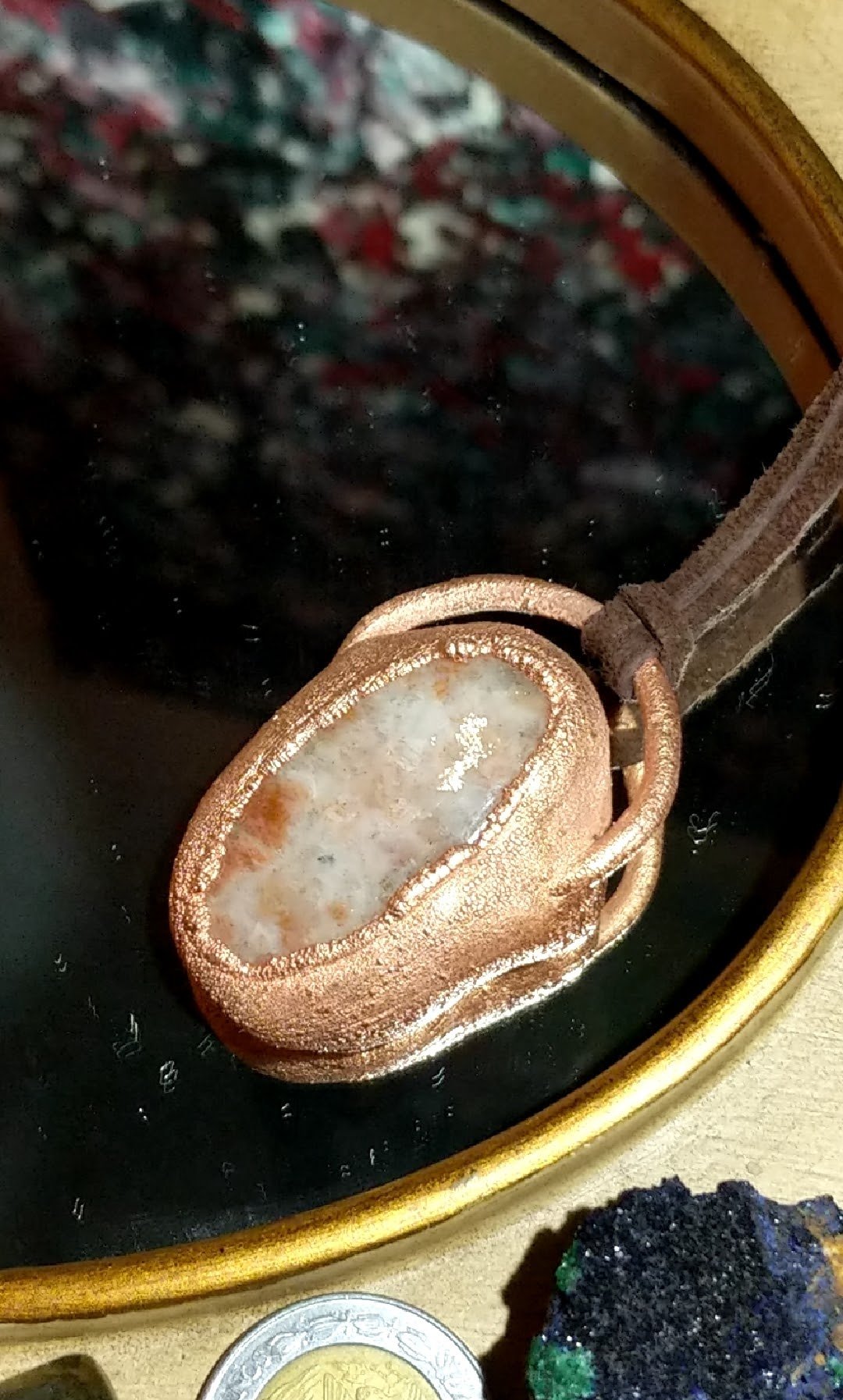 Ammonite, Herkimer Diamond & Sunstone Amulet product image (4)