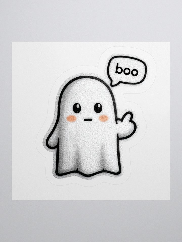 Friendly Ghost Boo Kiss Cut Stickers product image (1)