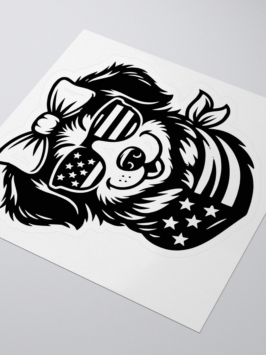 Flirty Patriotic Pup in Bandana | Border Collie Sticker product image (3)