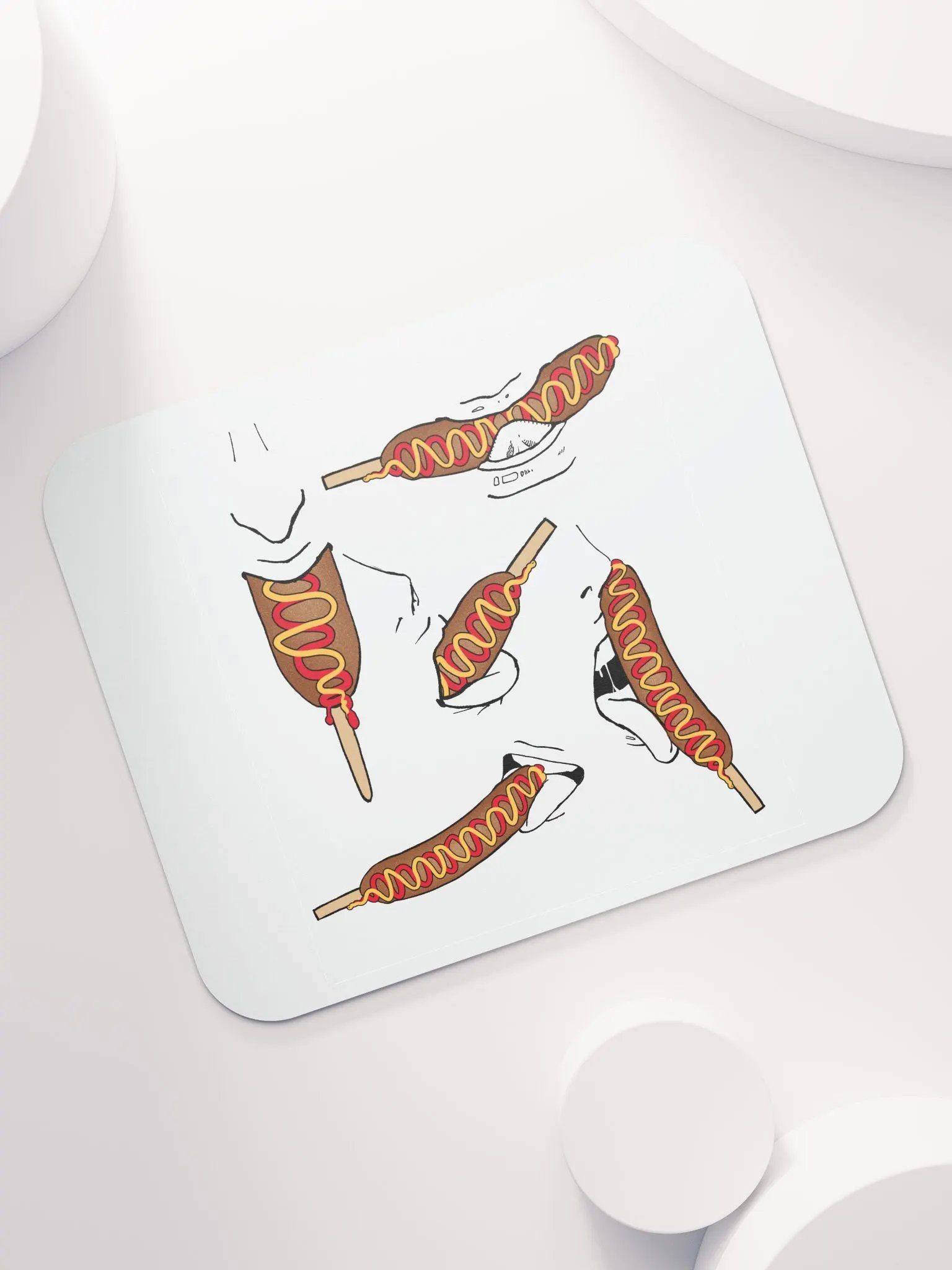 Eating Corn Dog Mouse Pad product image (7)
