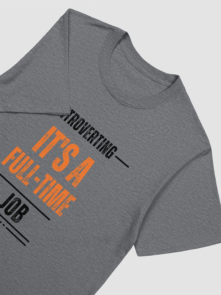 Bold Orange Full-Time Statement T-Shirt product image (2)