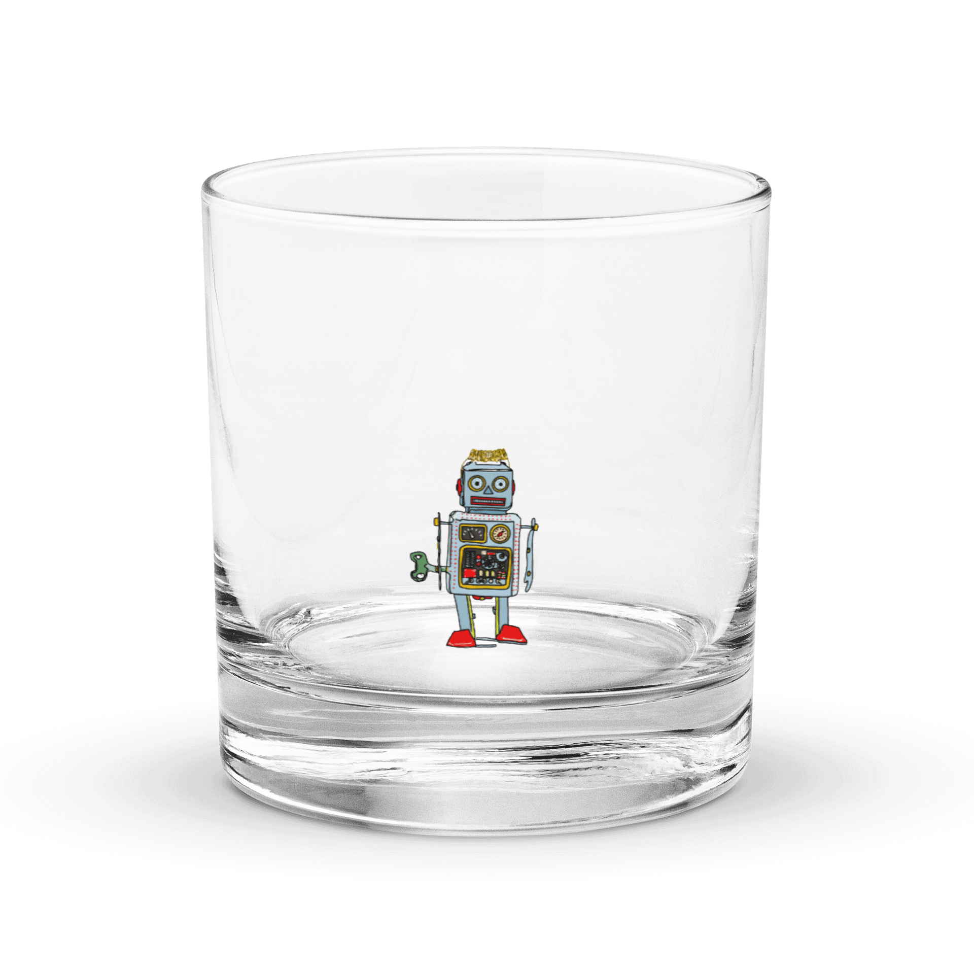 Retro Robot Rocks Glass product image (1)