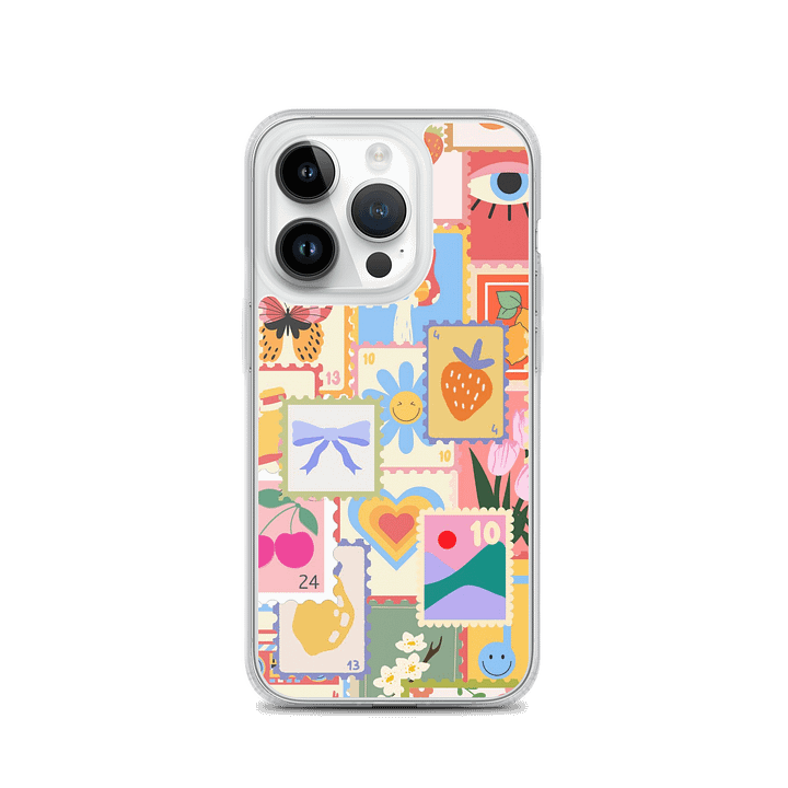 Vibrant Stamp Collage iPhone Case product image (3)