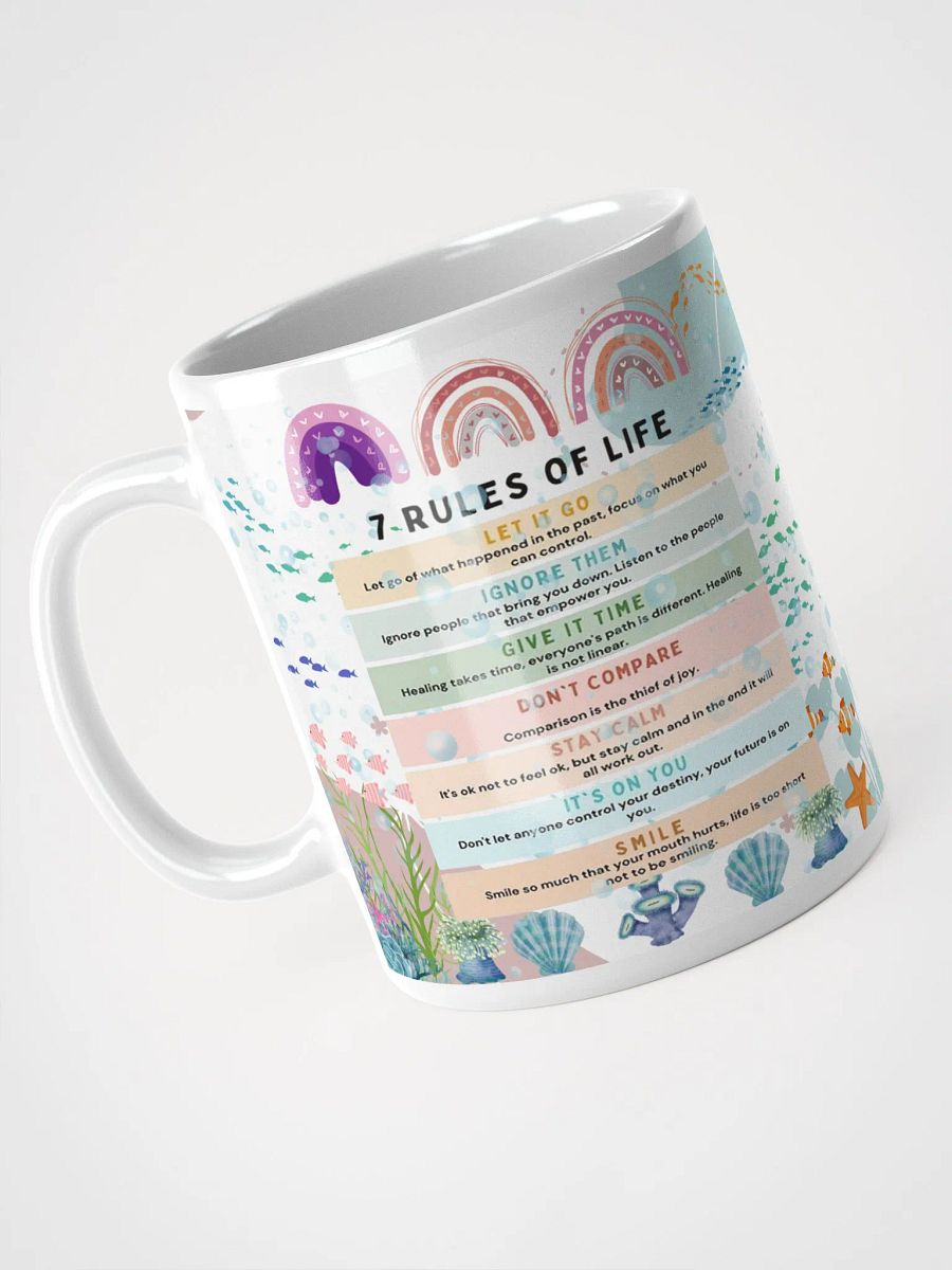 7 Rules of Life Positive Pastel Color Coffee Mug product image (3)