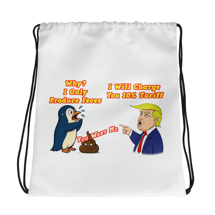 Sarcastic Penguin & Trump All-Over Drawstring Bag product image (1)