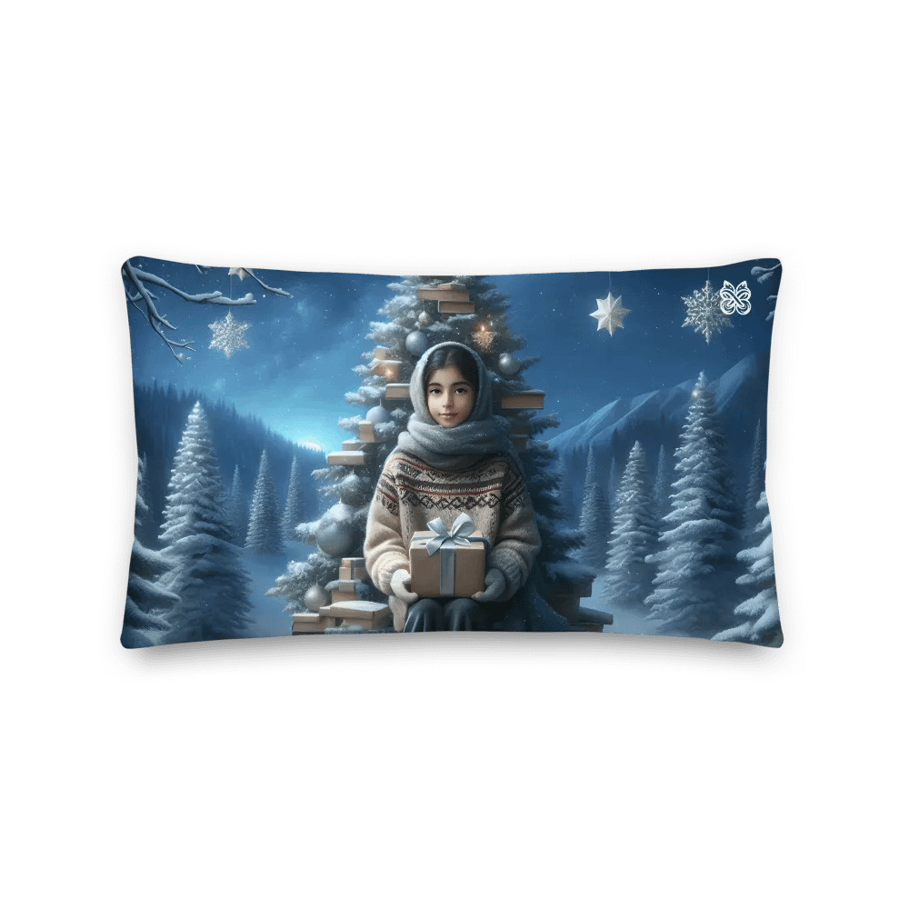 Vintage Winter scarf books Dreams Pillow product image (2)
