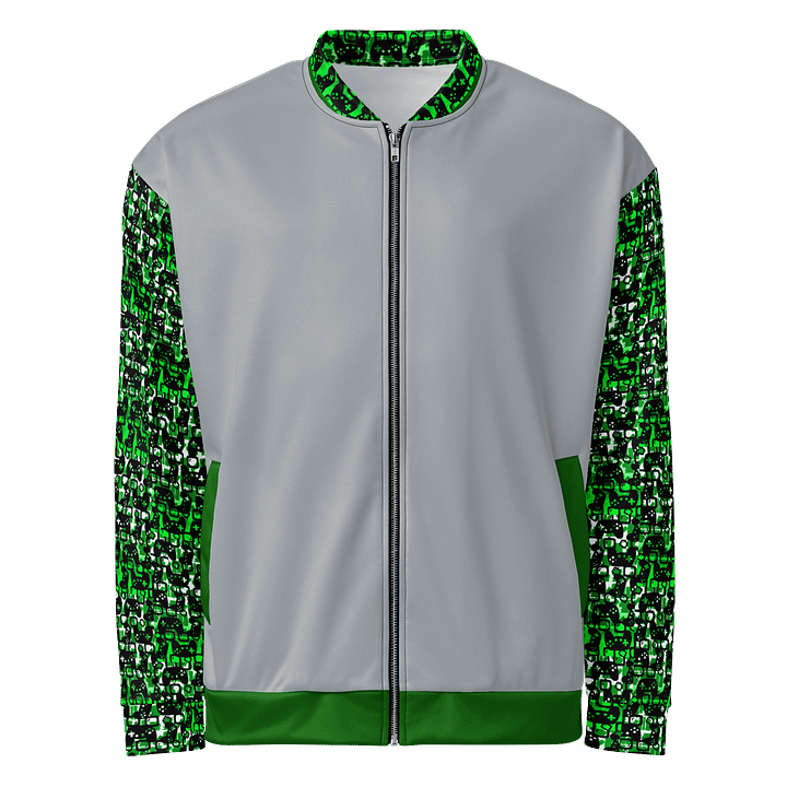 Experience Stories Unisex Bomber Jacket (Green, Gray, and Black) product image (2)