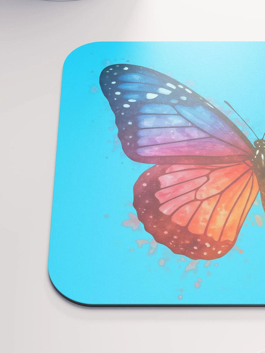 Rainbow Cascade Butterfly Watercolor Mousepad product image (6)