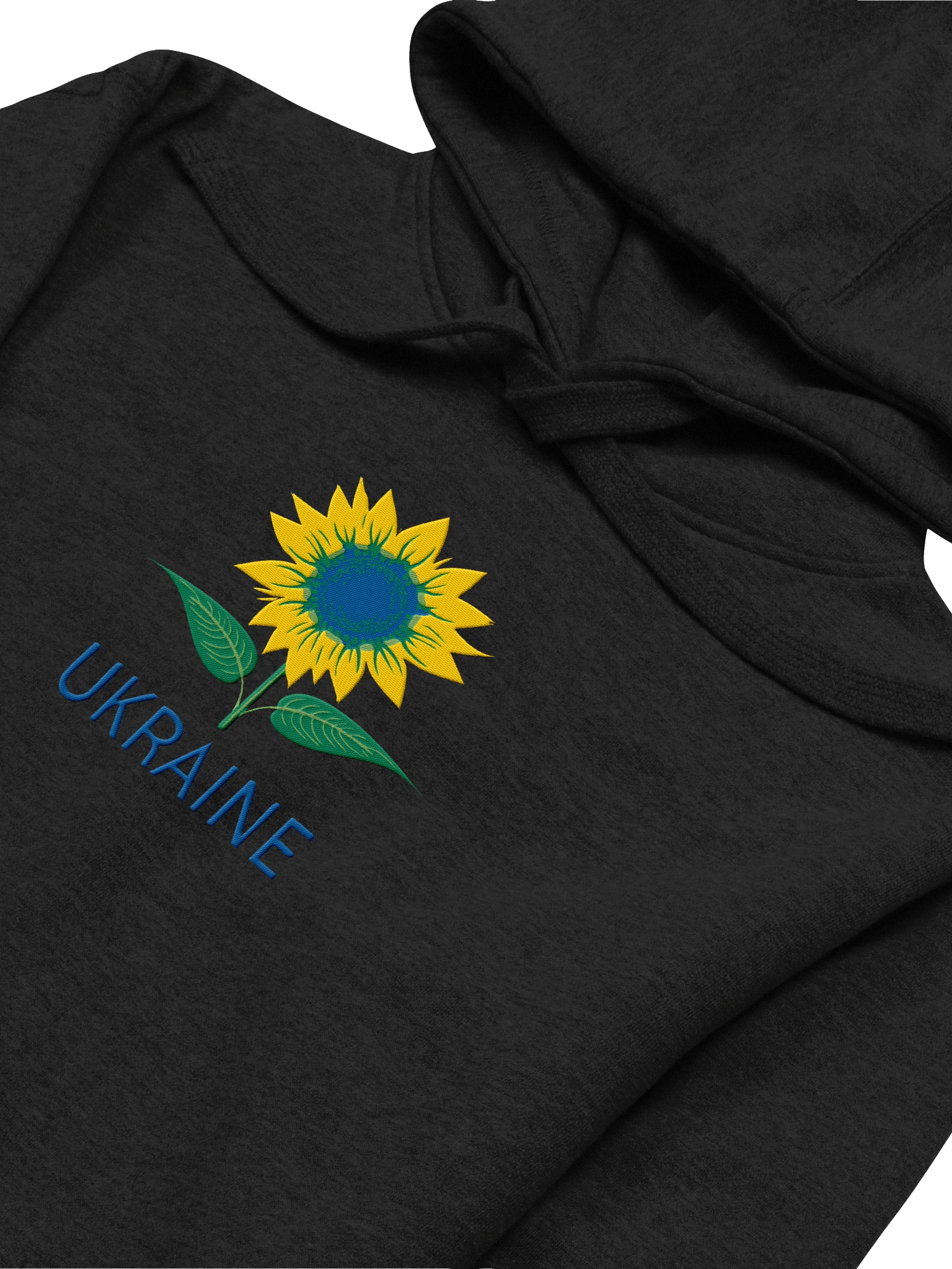 Ukraine Sunflower Ukrainian Symbol Yellow Blue Heritage Flower | Cotton Heritage Unisex Premium Hoodie | Embroidered product image (34)