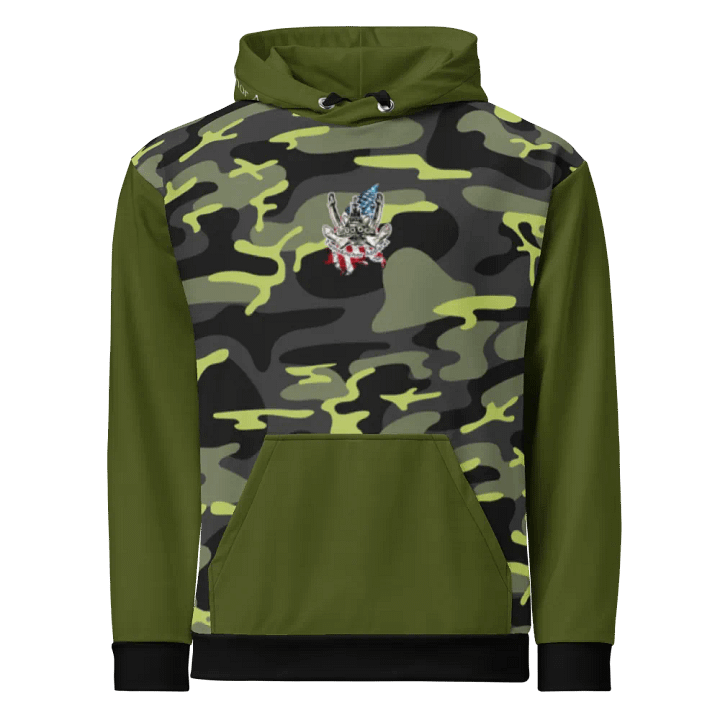 Green & Camouflage Chain Athena Tug & CE Flage Hoodie product image (2)