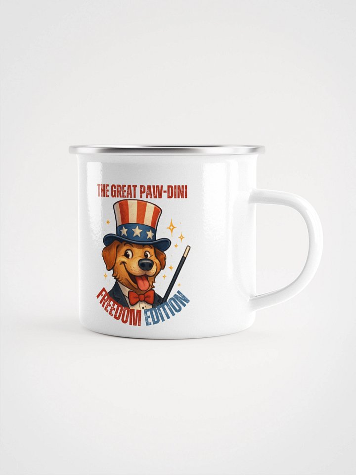 the great paw-dini freedom edition enamel mug product image (1)
