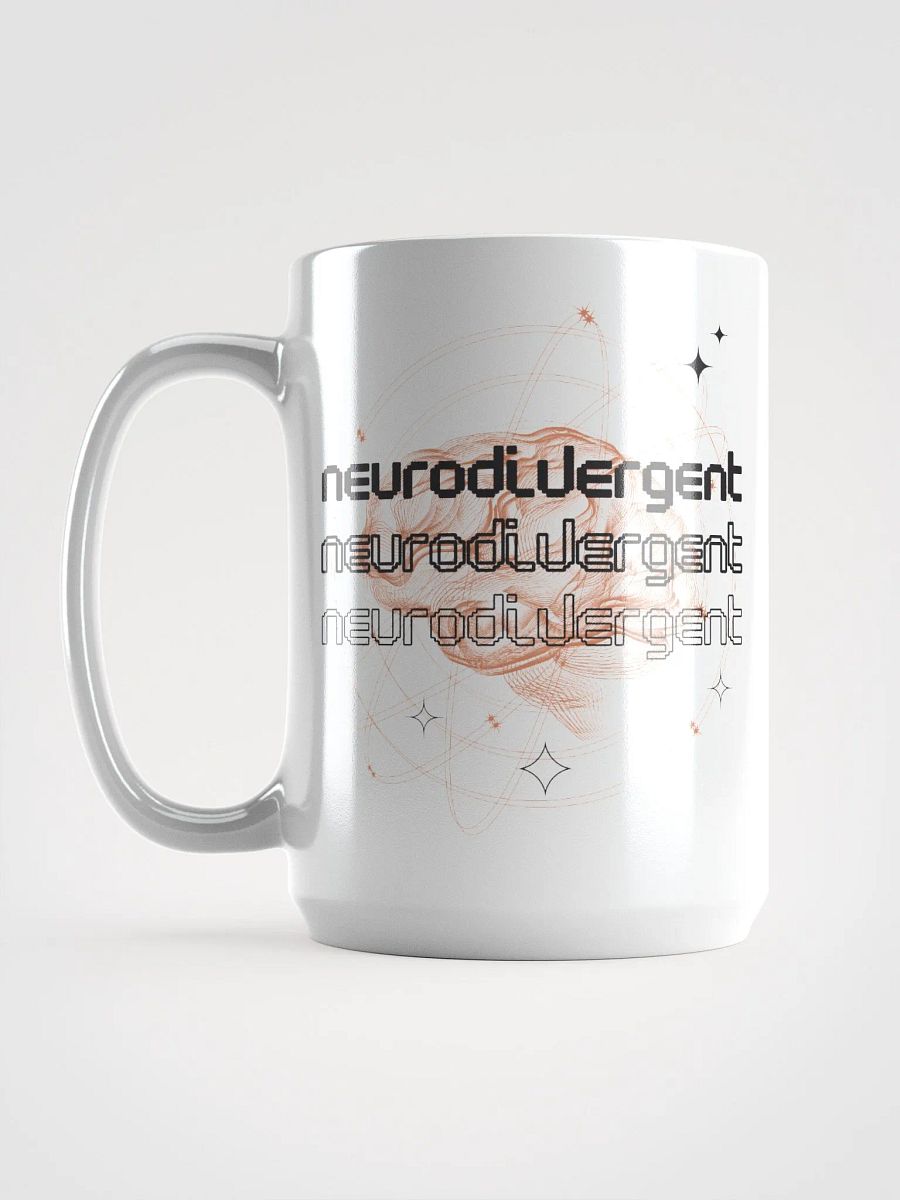 NEURODIVERGENT white glossy mug product image (4)