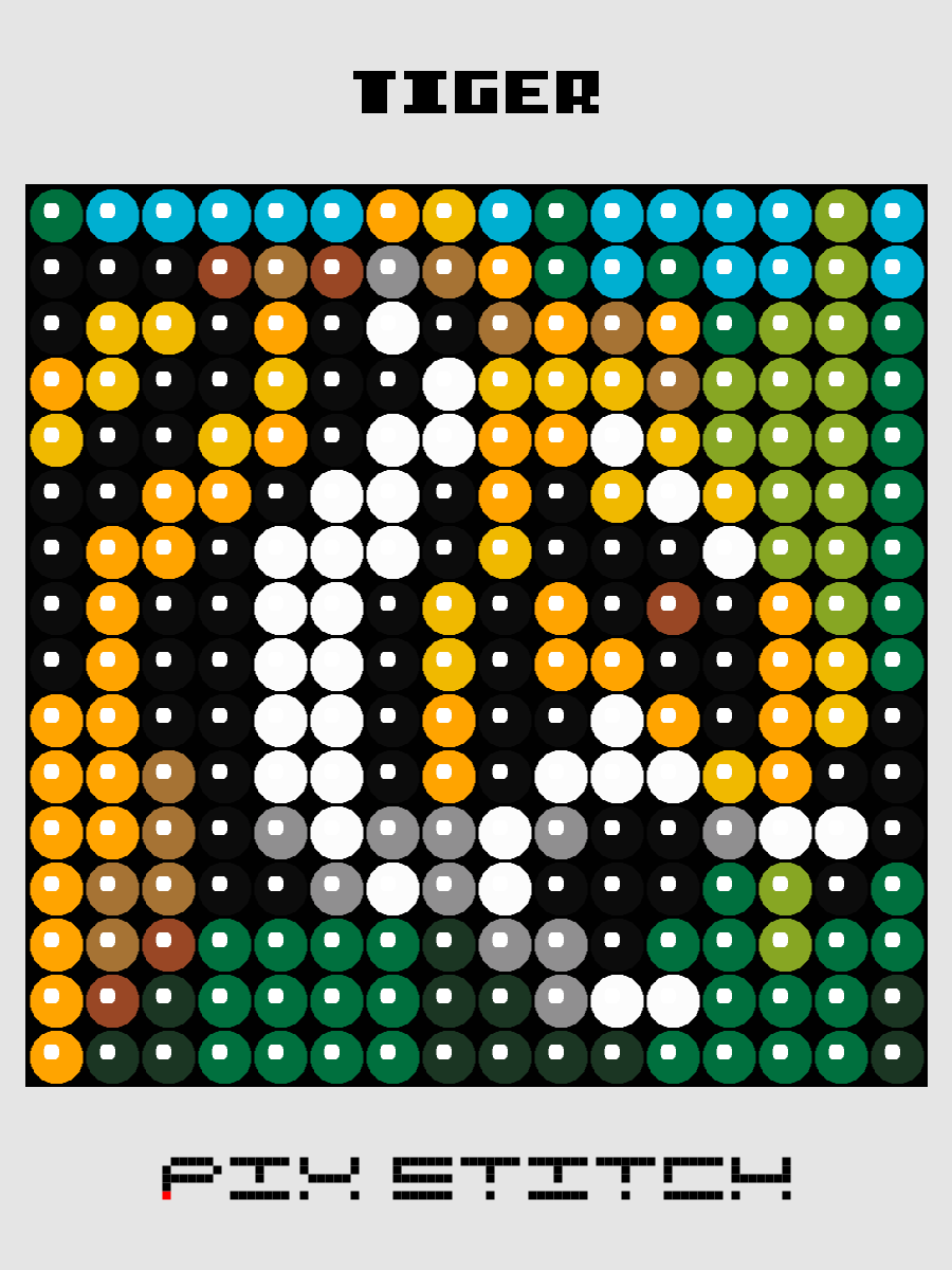 Tiger Pixel Art product image (1)
