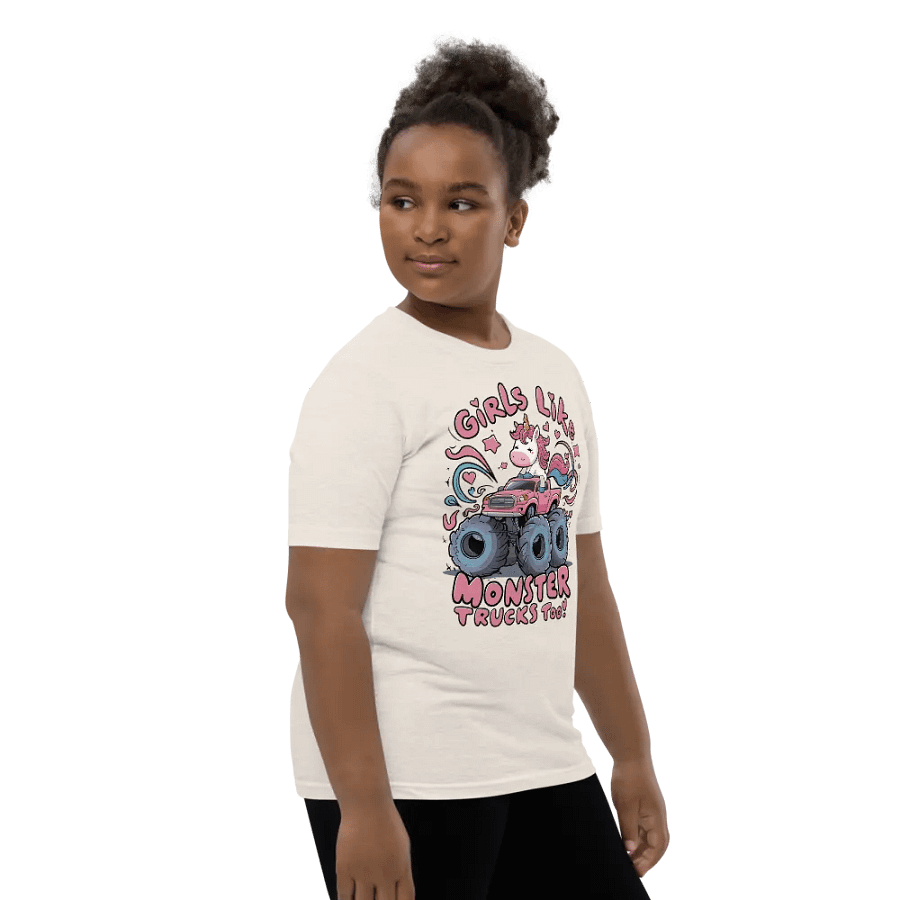 Girls like Monster Tucks Too- Youth Tee product image (3)