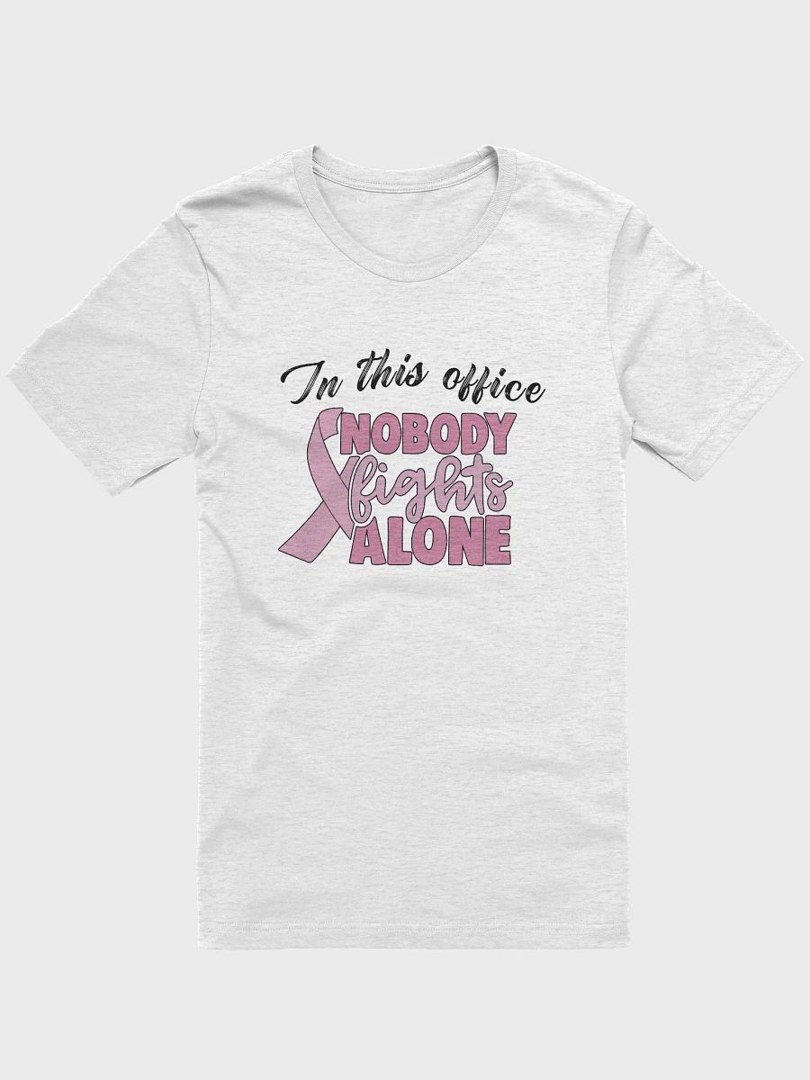 NOBODY FIGHTS ALONE POSTAL WORKER BREAST CANCER TSHIRT product image (1)