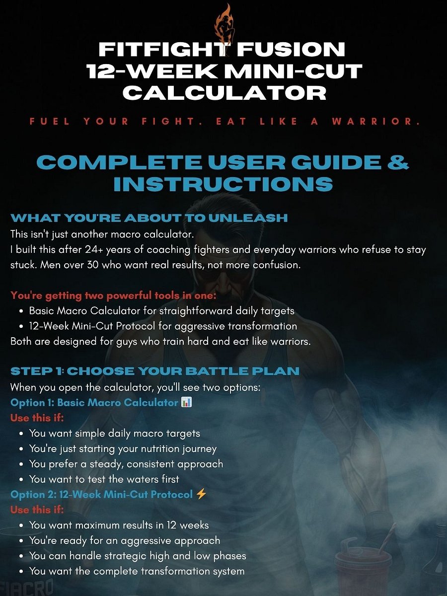 FitFight Fusion 12-Week Mini Cut Calculator product image (3)