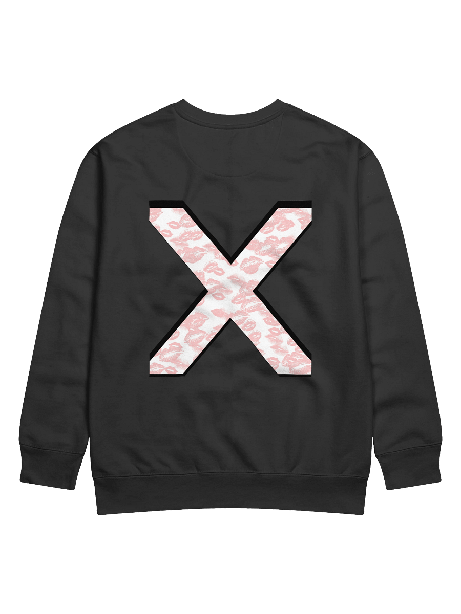 White X Pink Lipstick Kisses | Crewneck product image (1)