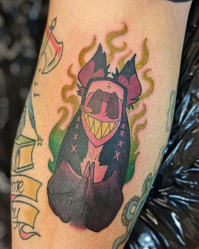 A cheeky chappy 😈

#hazbinhotel #hazbinhotelfanart #hazbinhoteltattoo #sheffieldtattoo #sheffieldtattooist #cartoontattoo