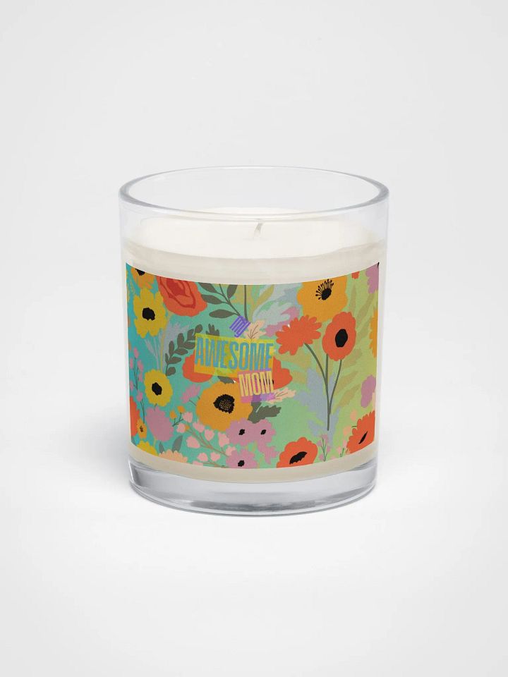 Awesome Mom Floral Soy Wax Candle mothersday gift for wife mom daughter friend product image (1)