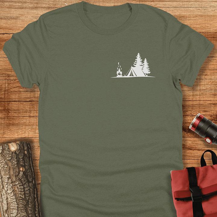 Minimal camping t-shirt, Unisex product image (5)
