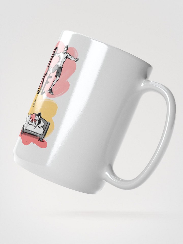 Daily Routine | Wake Up, Eat, Exercise, Sleep Art Glossy Mug product image (2)