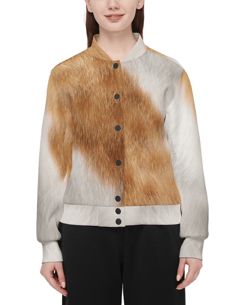 Orange & White Cat Premium Bomber Jacket (Unisex) product image (6)