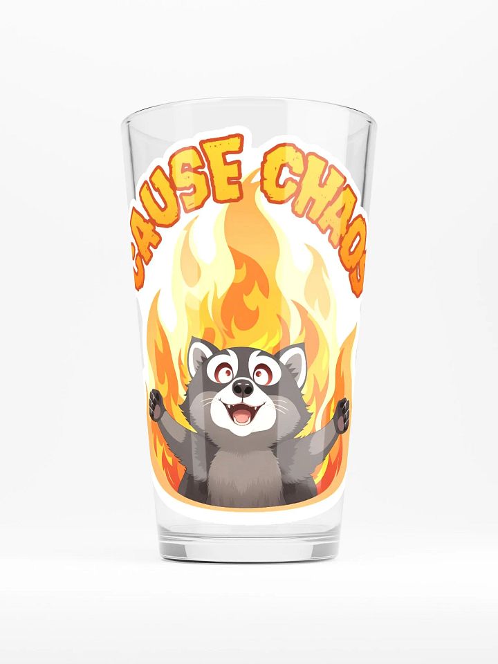 Cause Chaos Raccoon Glass product image (1)