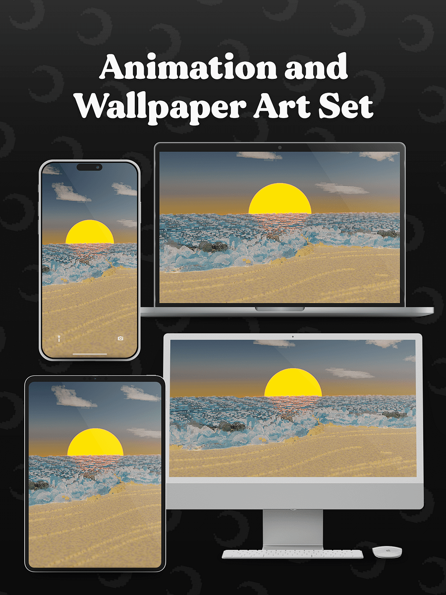 Sunset Horizons 🌙 Animation and Wallpaper Art Set product image (2)