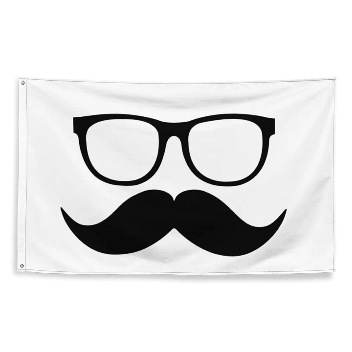 Black Moofstache Flag product image (2)
