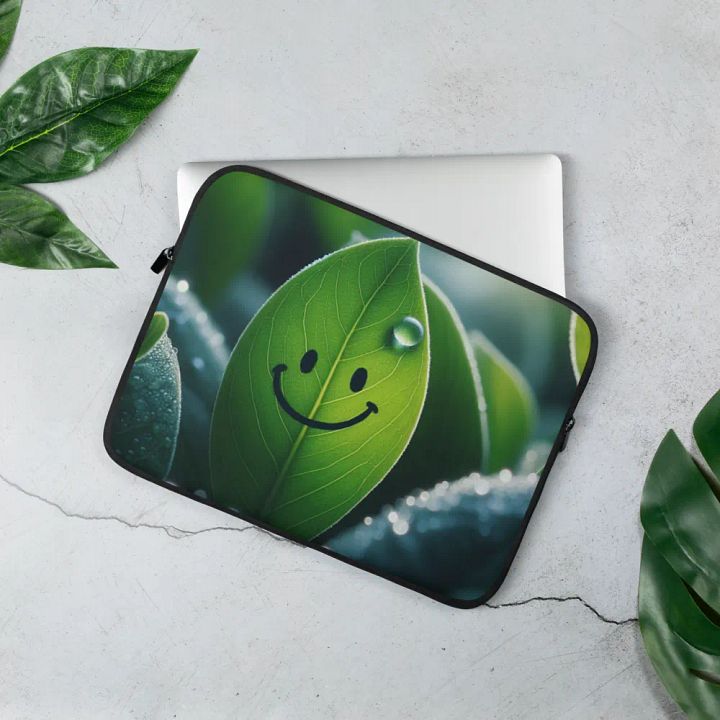 Happy Leaf Laptop Sleeve product image (2)