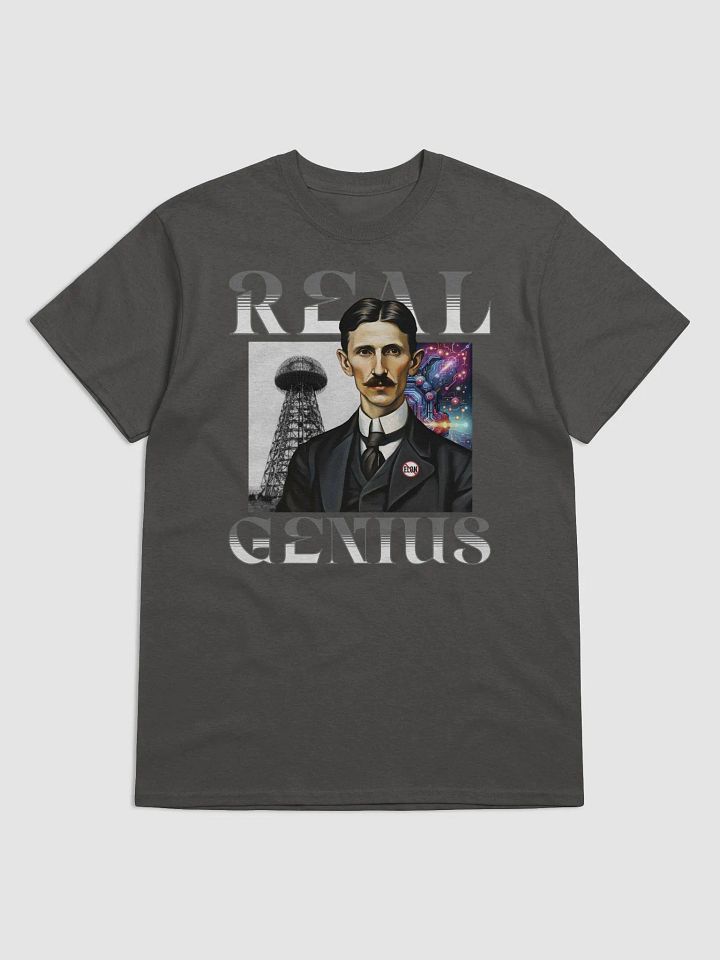 Nikola Tesla - Real Genius Anti- Elon Cotton T-shirt product image (1)