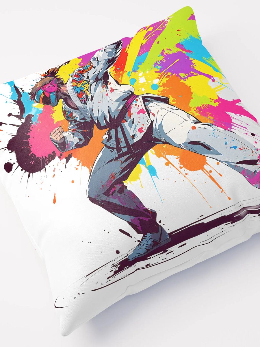 All-Over Print Basic Pillow ( D_0144_Color Kick Taekwondo Boy of the Streets ) product image (8)