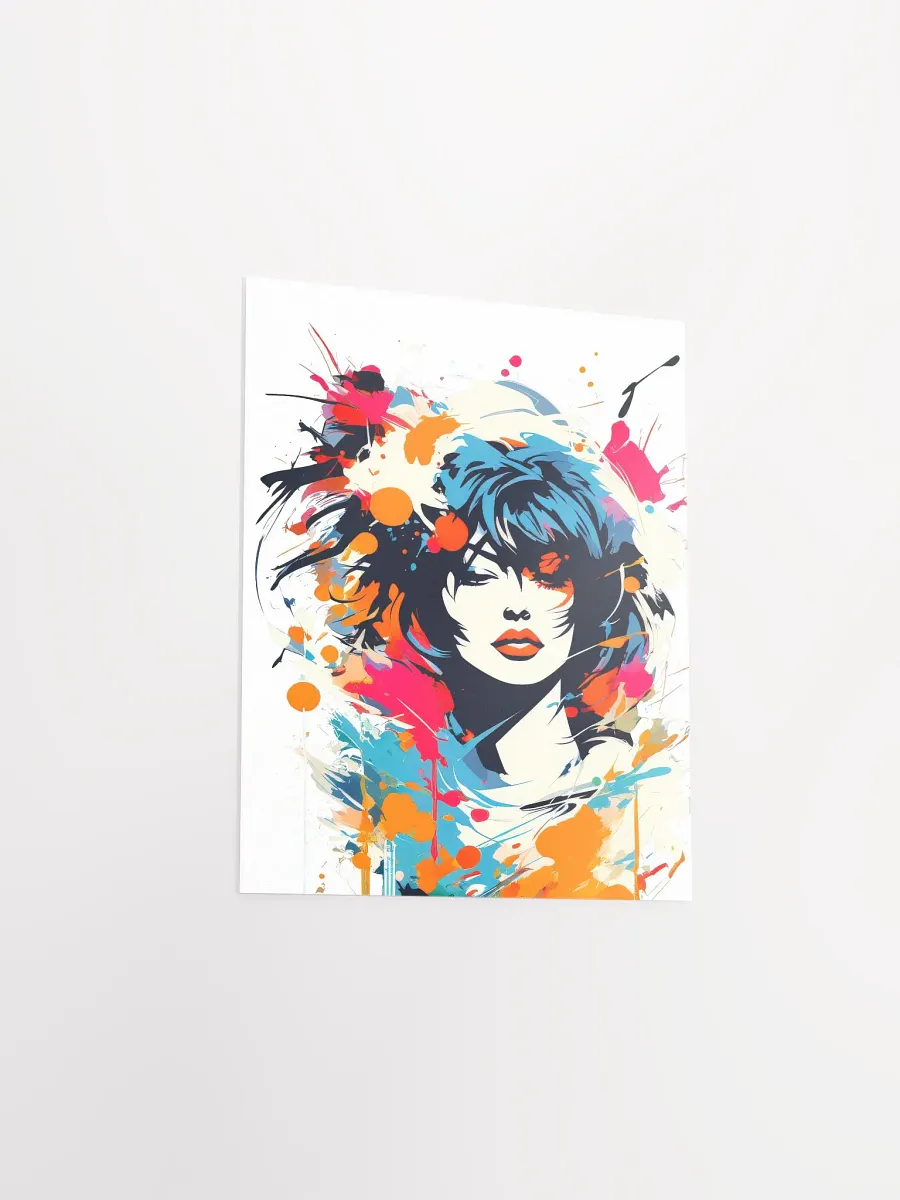 Abstract Woman v13 - Vintage Style Poster - Rock Girl - Small and Standard Sizes - 8x10-11x14-12x16-16x20 Inches product image (3)