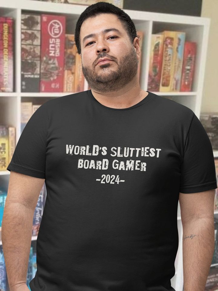 Sexy Board Game Night Shirt, World's Sluttiest Board Gamer 2024 Dark T-shirt product image (1)
