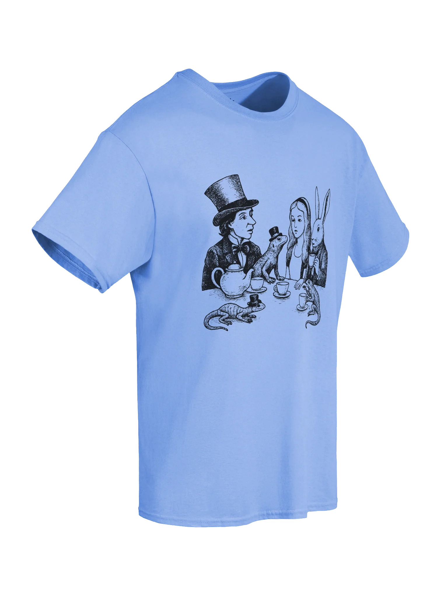 Lizards at the Mad Hatter Tea Party Alice in Wonderland Boxy Fit Unisex T-Shirt product image (20)