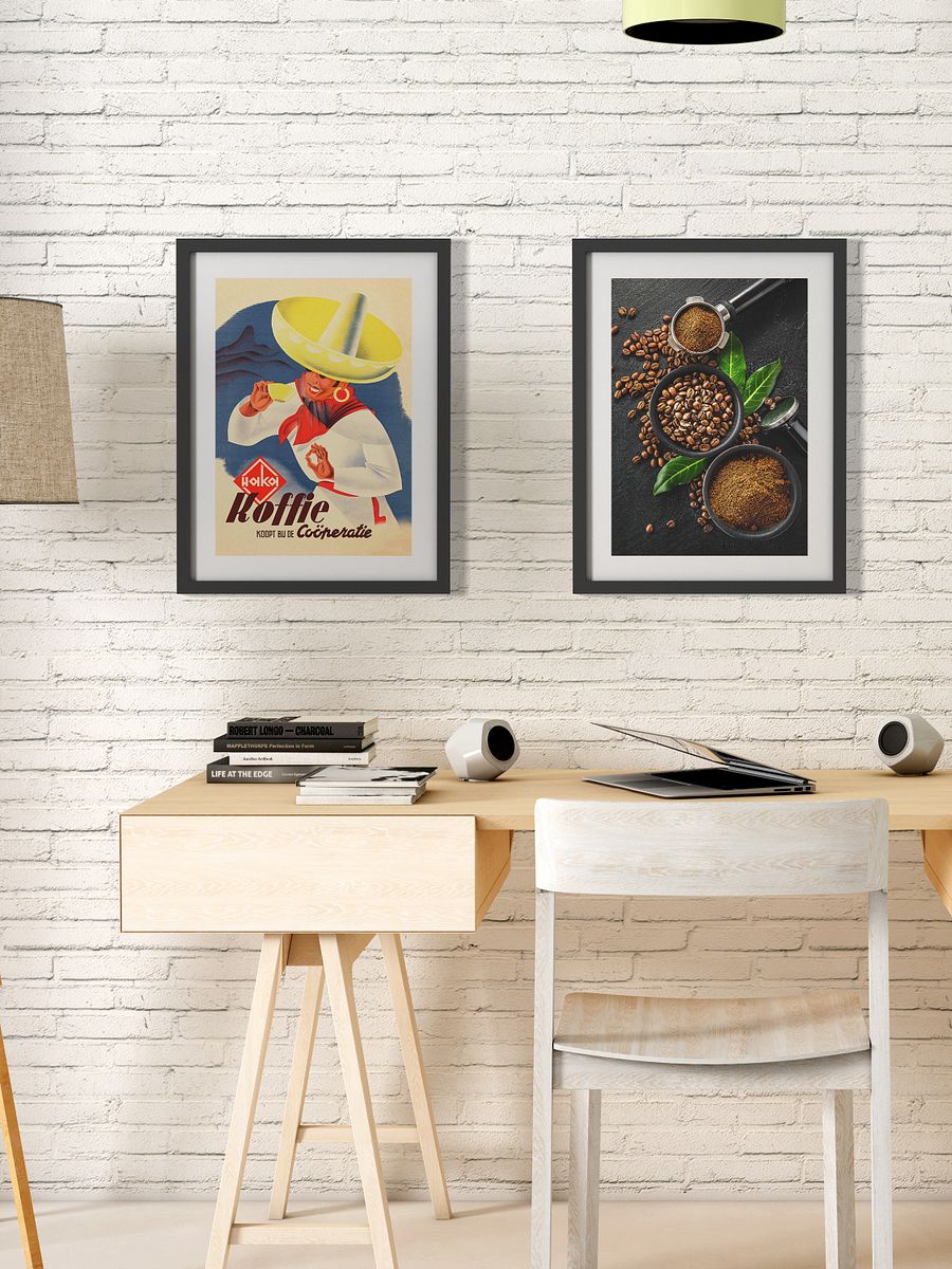 Coffee retro poster (Dutch/Holland), 1950s — coffee vintage poster, coffee print, kitchen art, retro poster, vintage art product image (7)