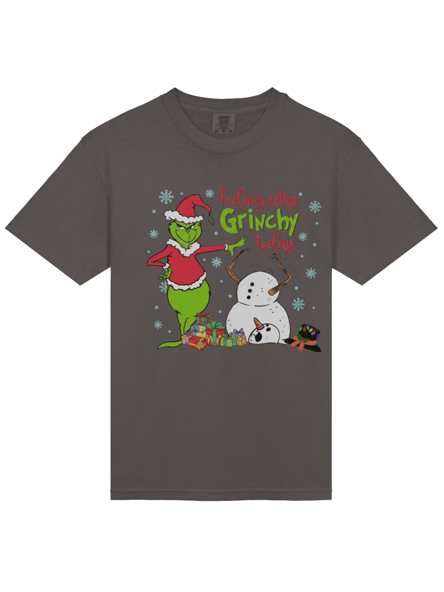 Melting Snowman Grinchy Funny Christmas Tee | Comfort Colors® T-Shirt product image (2)