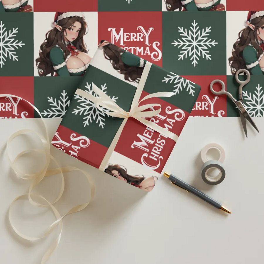 Spicy Christmas Elf Wrapping Paper product image (9)