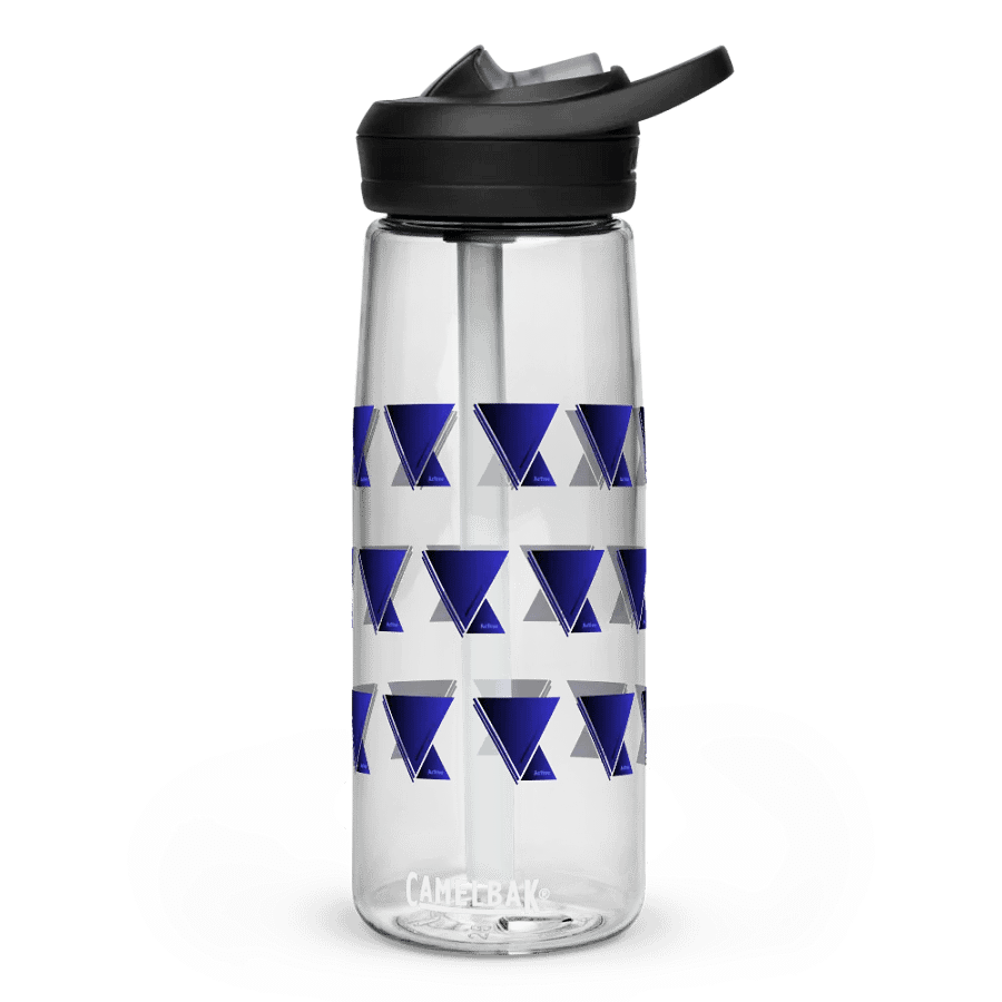 Blue Triangle Gradient Sports Water Bottle product image (5)