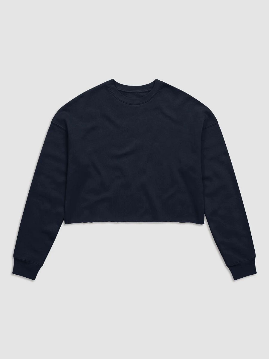 Plain Color Navy Blazer Crop Sweatshirt product image (5)