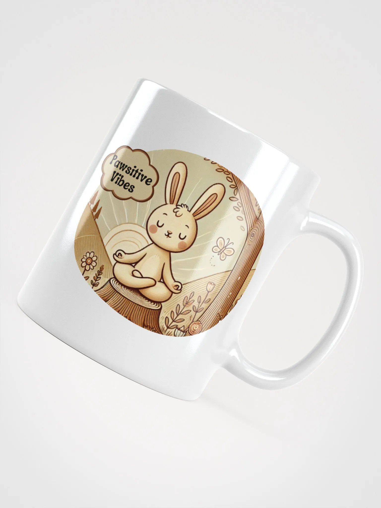 Pawsitive Vibes (White Glossy Mug) product image (5)