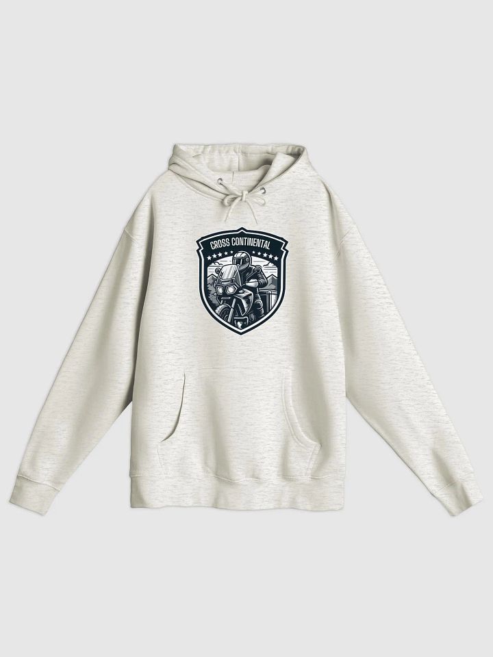 Mountain Rider Shield Hoodie | AI Design cross continental touring product image (1)