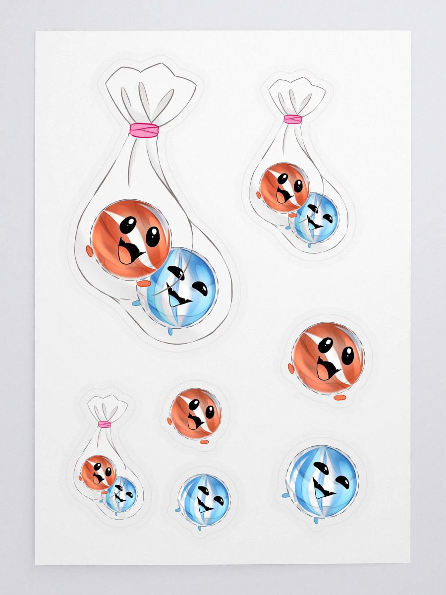 Two Marbles in a Bag Cute Version Sticker product image (3)