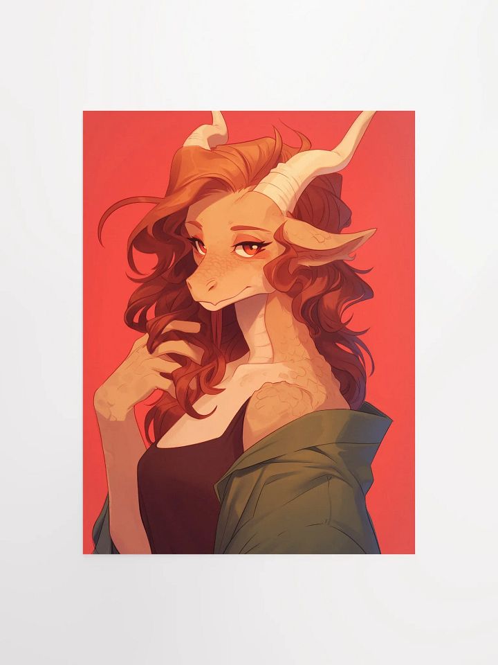 Dragon-Human Fantasy Portrait Poster product image (1)