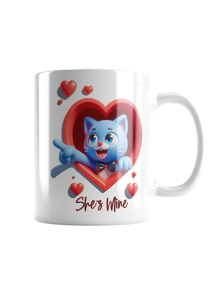 Adorable Cat Love Mug -She's Mine! product image (2)