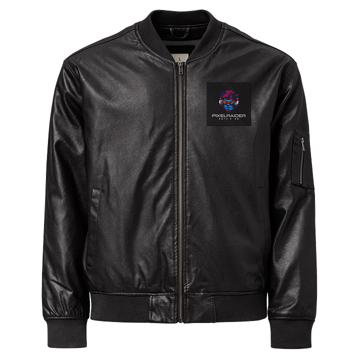 Threadfast Apparel Faux Leather Bomber Jacket product image (1)