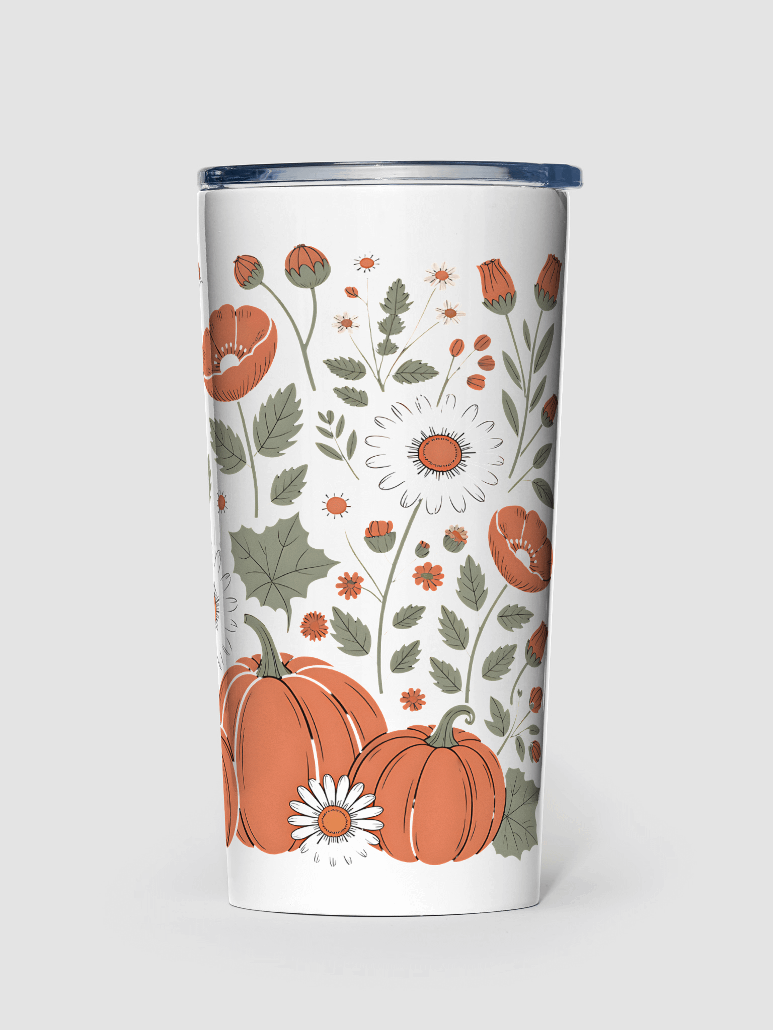 Pumpkin Patch Floral Stainless Steel Tumbler product image (1)