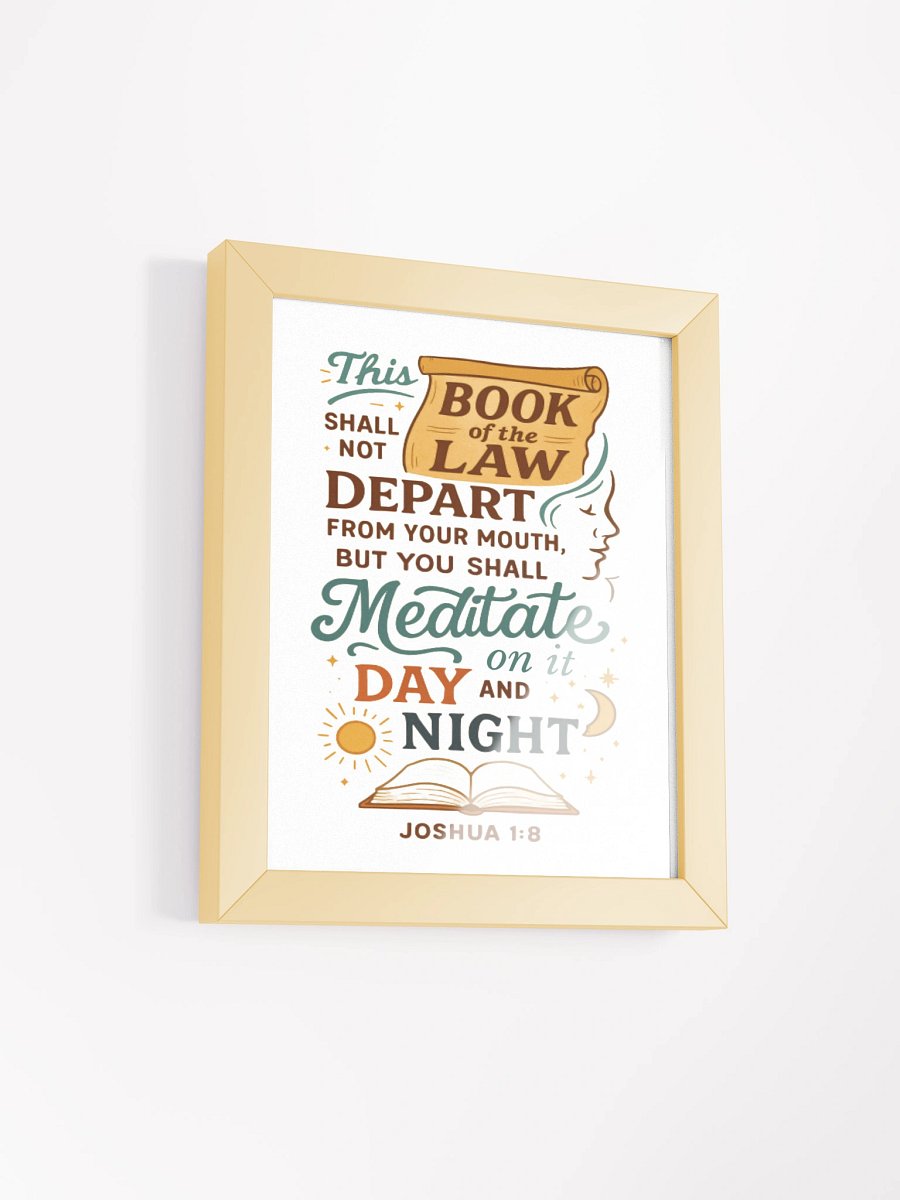 Joshua 1:8 Wall Art – Meditate Day and Night | Christian Success & Scripture Decor product image (21)